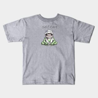 Self Care Frog Spa Day Kids T-Shirt